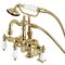 Kingston Brass CC6015T2 Clawfoot Tub Faucet with Hand Shower, Polished Brass CC6015T2 - alternate 1
